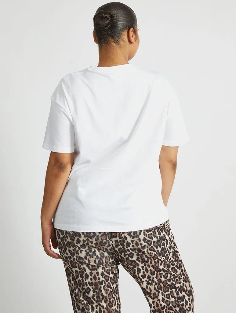 Live Forever T-Shirt In White sold by Skinnydip London product image thumbnail 2