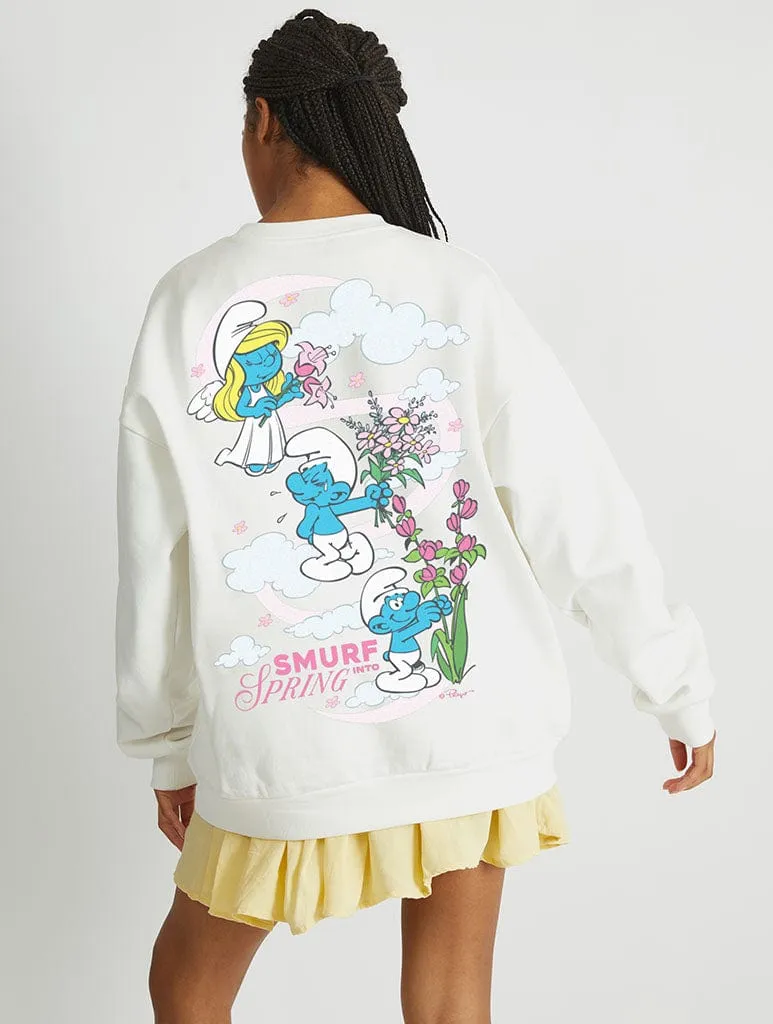 The Smurfs Into Spring Sweatshirt sold by Skinnydip London