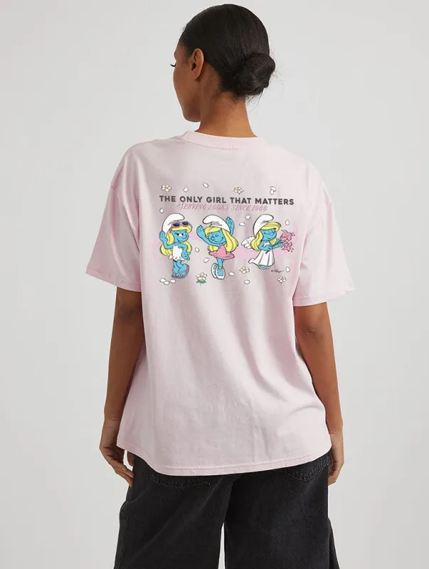 The Smurfs The Only Girl That Matters T-Shirt sold by Skinnydip London