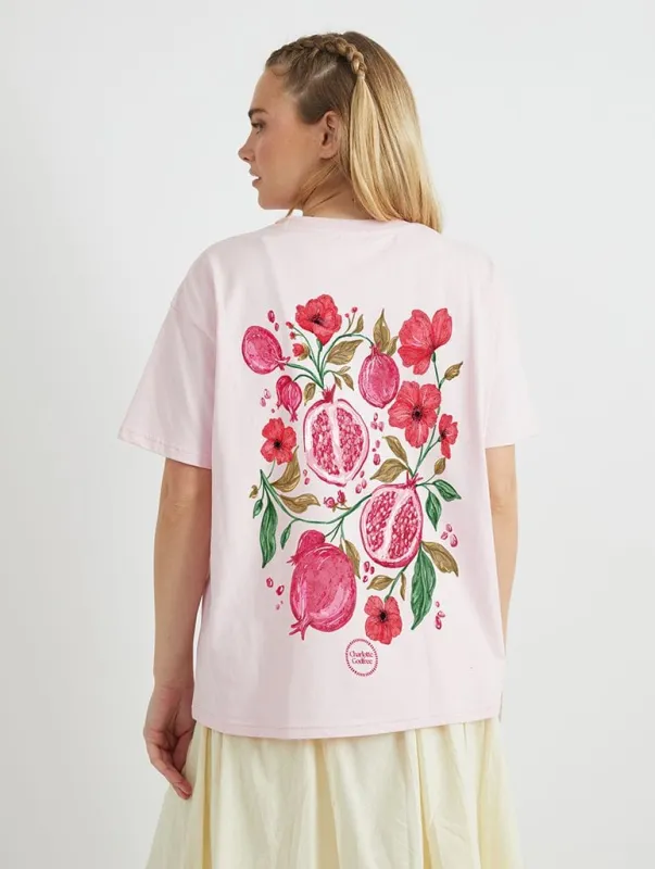 Charlotte Godfree x Skinnydip Pomegranates & Poppies T-Shirt sold by Skinnydip London