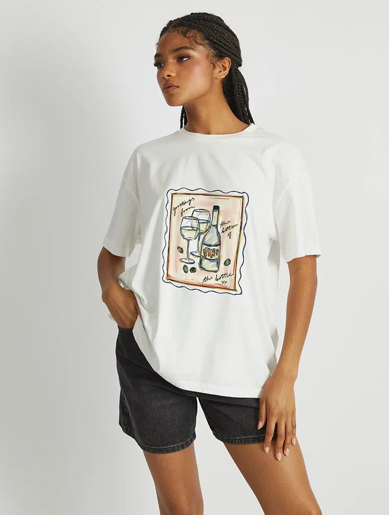 Wine Stamp T-Shirt sold by Skinnydip London