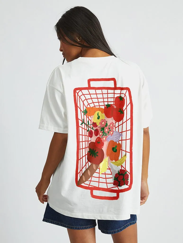 Shopping Basket T-Shirt sold by Skinnydip London