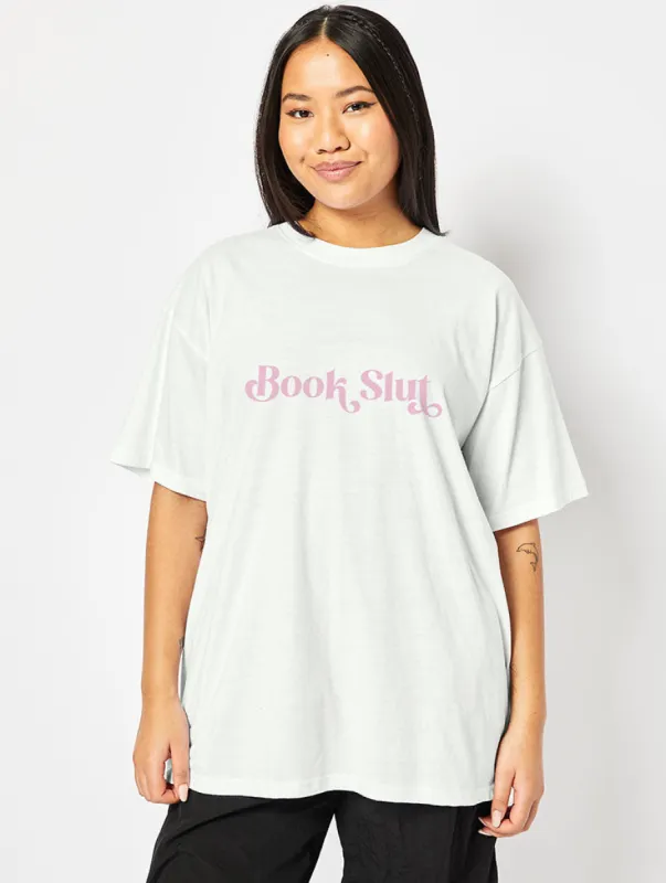 Book Slut T-Shirt In Ecru sold by Skinnydip London