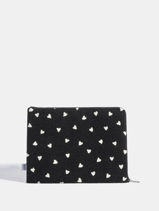 Ditsy Heart Fuzzy Laptop Case sold by Skinnydip London