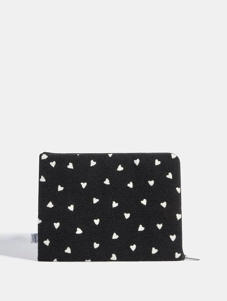 Ditsy Heart Fuzzy Laptop Case sold by Skinnydip London