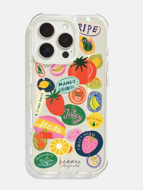 Kerrie Illustrates x Skinnydip Fruit Stickers Shock iPhone Case sold by Skinnydip London