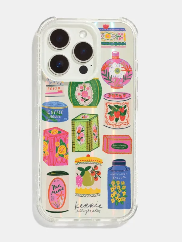 Kerrie Illustrates x Skinnydip Vintage Tins Shock iPhone Case sold by Skinnydip London