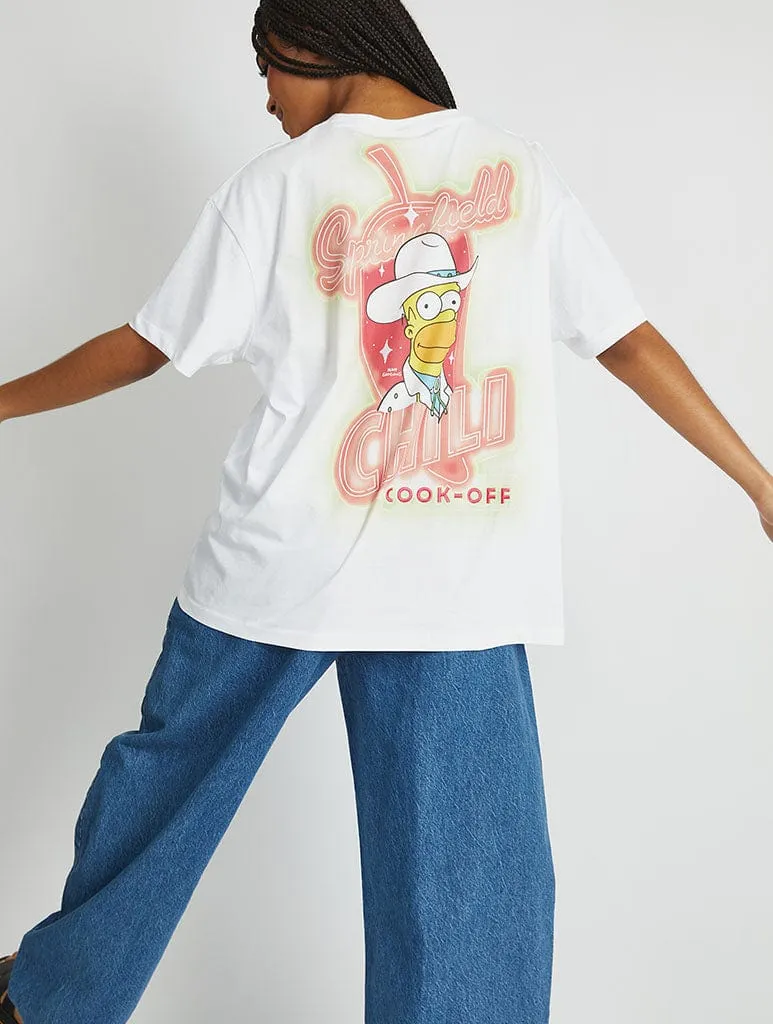 The Simpsons x Skinnydip Springfield Chilli T-Shirt sold by Skinnydip London product image thumbnail 4