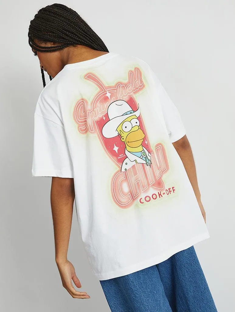 The Simpsons x Skinnydip Springfield Chilli T-Shirt sold by Skinnydip London