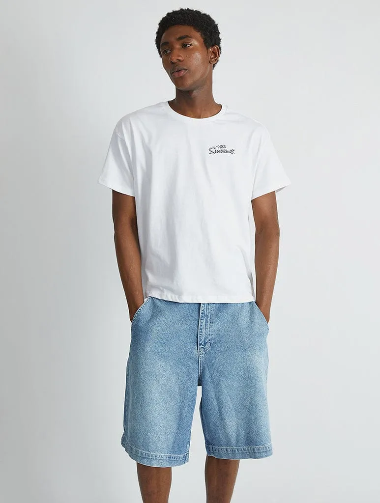 The Simpsons Duffman T-Shirt in White sold by Skinnydip London product image thumbnail 2