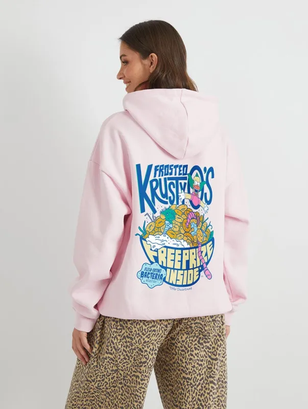 The Simpsons Krusty-O's Hoodie In Pink sold by Skinnydip London