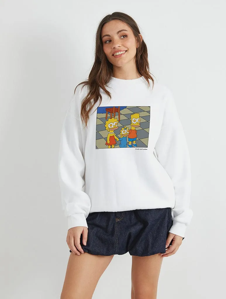 The Simpsons Smiley Egg Still Sweatshirt sold by Skinnydip London