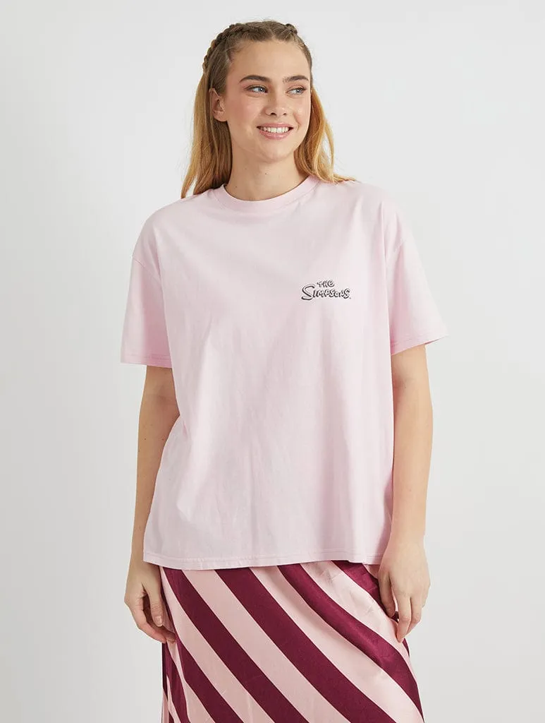 The Simpsons Homer In A Dress T-Shirt In Pink sold by Skinnydip London product image thumbnail 2