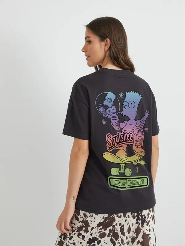 The Simpsons Bart Squishee T-Shirt In Black sold by Skinnydip London