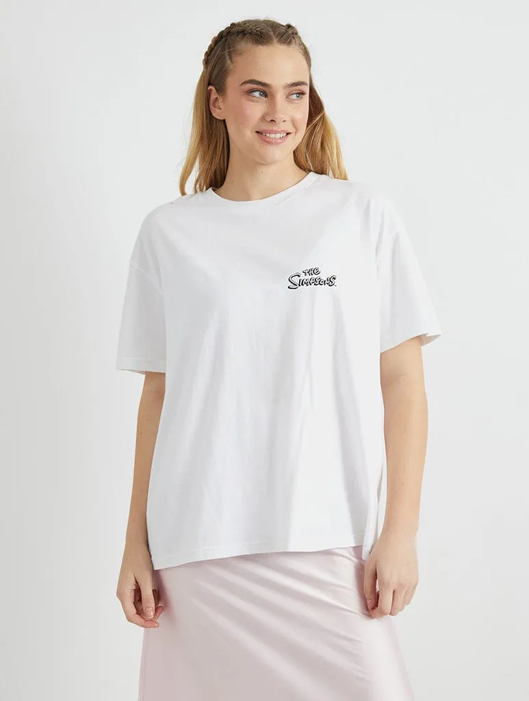 The Simpsons x Skinnydip Duffman T-Shirt in White sold by Skinnydip London product image thumbnail 2