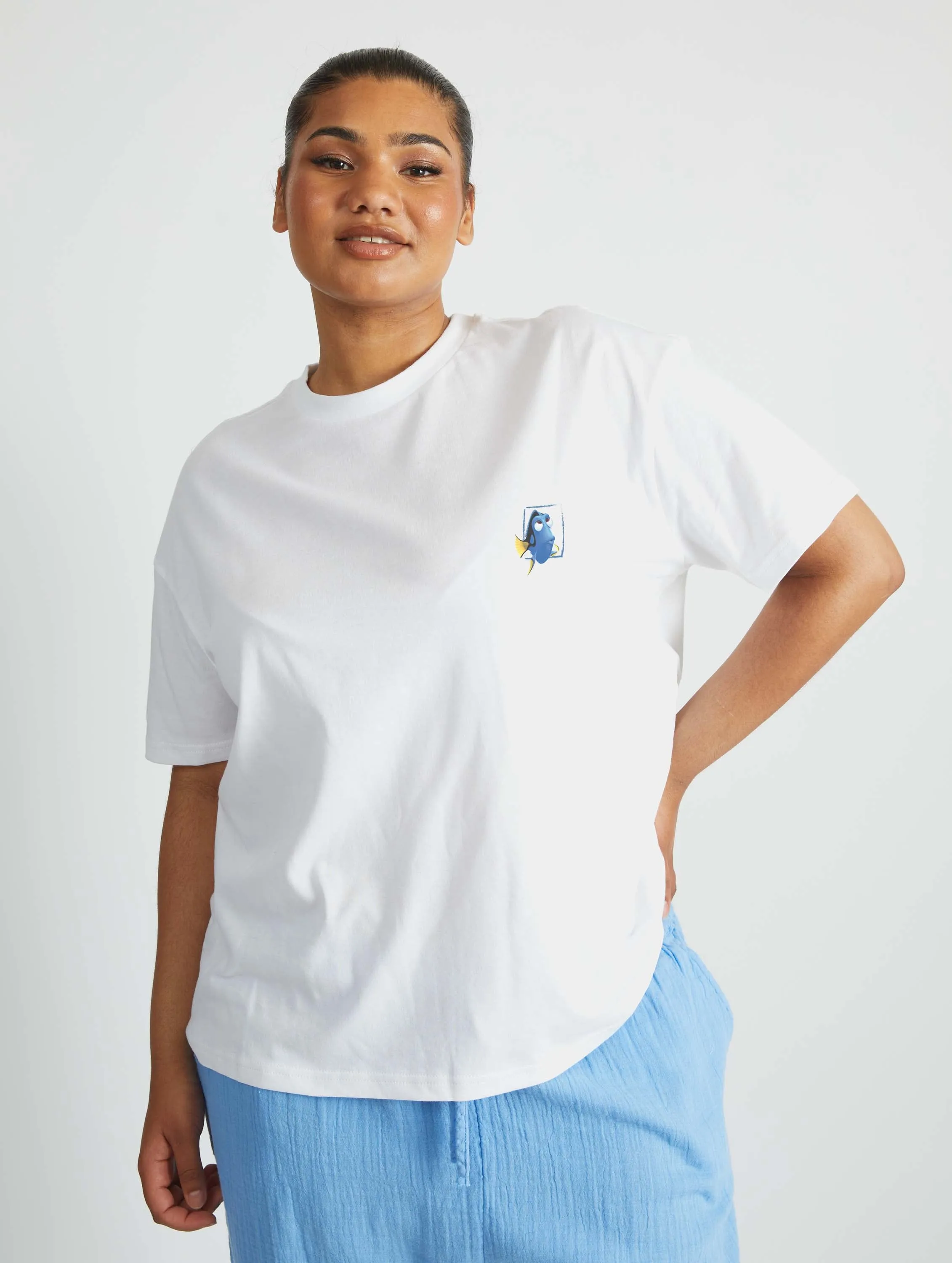 Disney Finding Nemo Shark Poster T-Shirt In White sold by Skinnydip London product image thumbnail 2