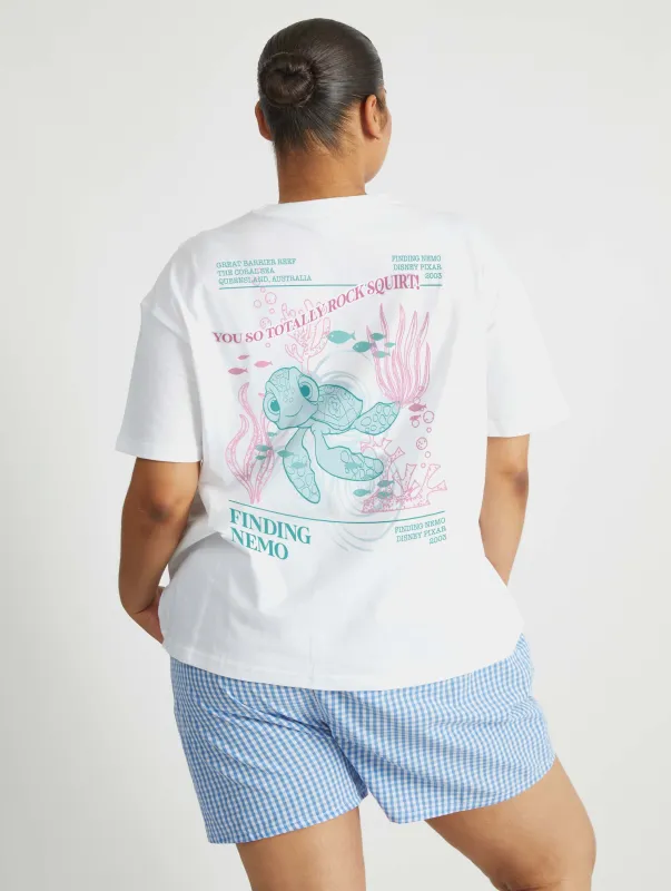 Disney Finding Nemo You So Totally Rock Squirt! T-Shirt In White sold by Skinnydip London