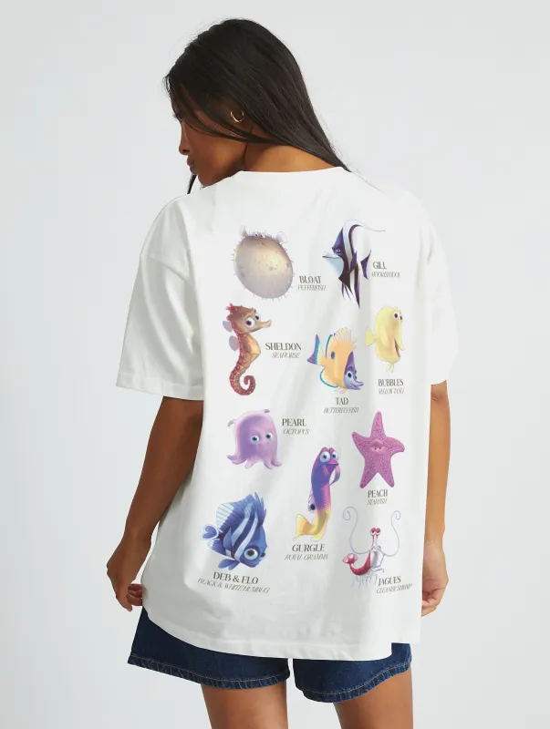 Disney Finding Nemo Inside The Tank T-Shirt In White sold by Skinnydip London