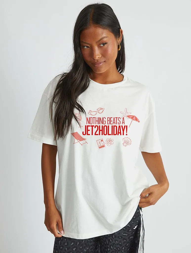 Jet2holidays x Skinnydip T-Shirt In White sold by Skinnydip London