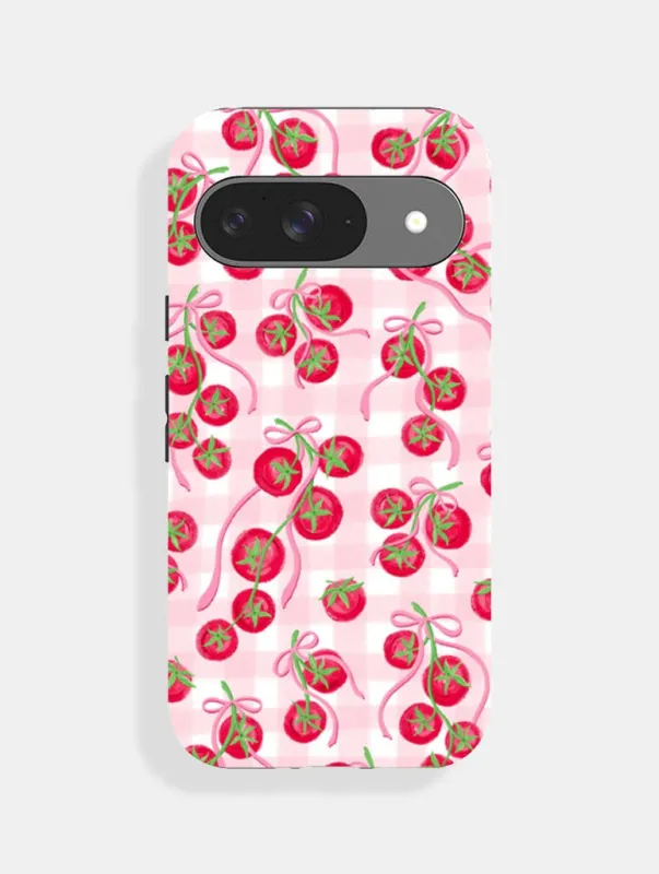 Tomato Gingham Ultra Protective Google Pixel Case sold by Skinnydip London