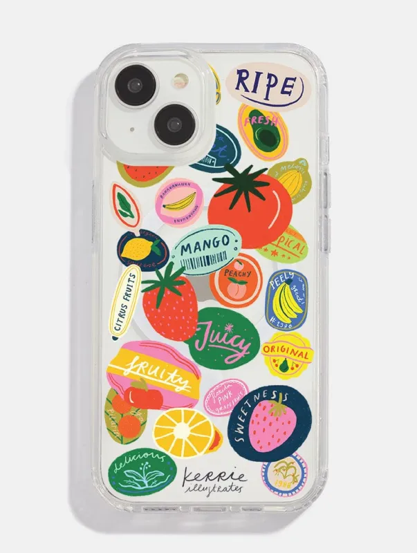 Kerrie Illustrates x Skinnydip Fruit Stickers MagSafe iPhone Case sold by Skinnydip London