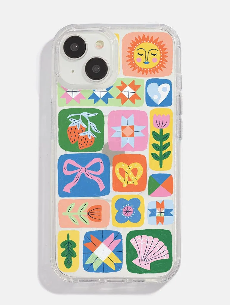 Lisa Barlow x Skinnydip Doodle Patchwork MagSafe iPhone Case sold by Skinnydip London