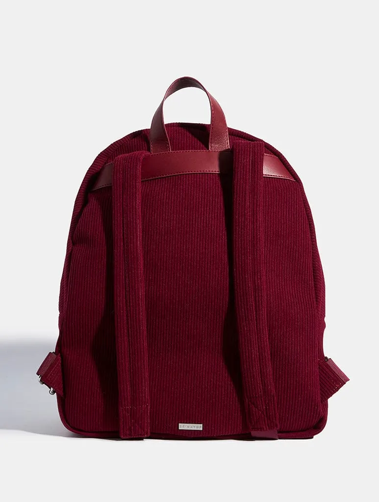Burgandy Ditsy Flower Embroidered Backpack sold by Skinnydip London product image thumbnail 5