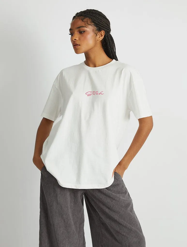 Disney Stitch Hawaii Stamp T-Shirt In White sold by Skinnydip London product image thumbnail 2