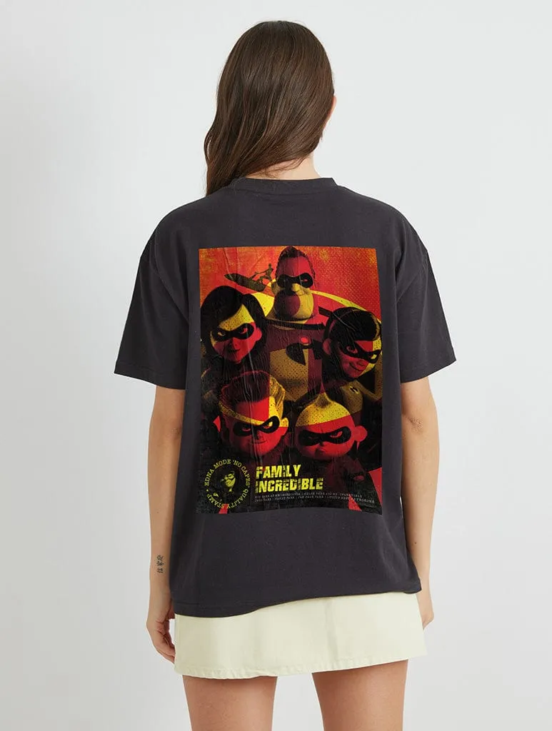 Disney The Incredibles Poster T-Shirt In Black sold by Skinnydip London