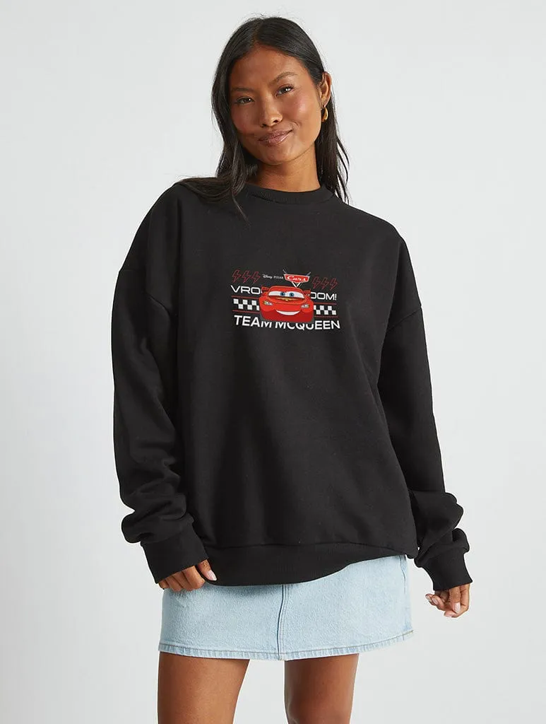 Disney Cars Team McQueen Sweatshirt In Black sold by Skinnydip London