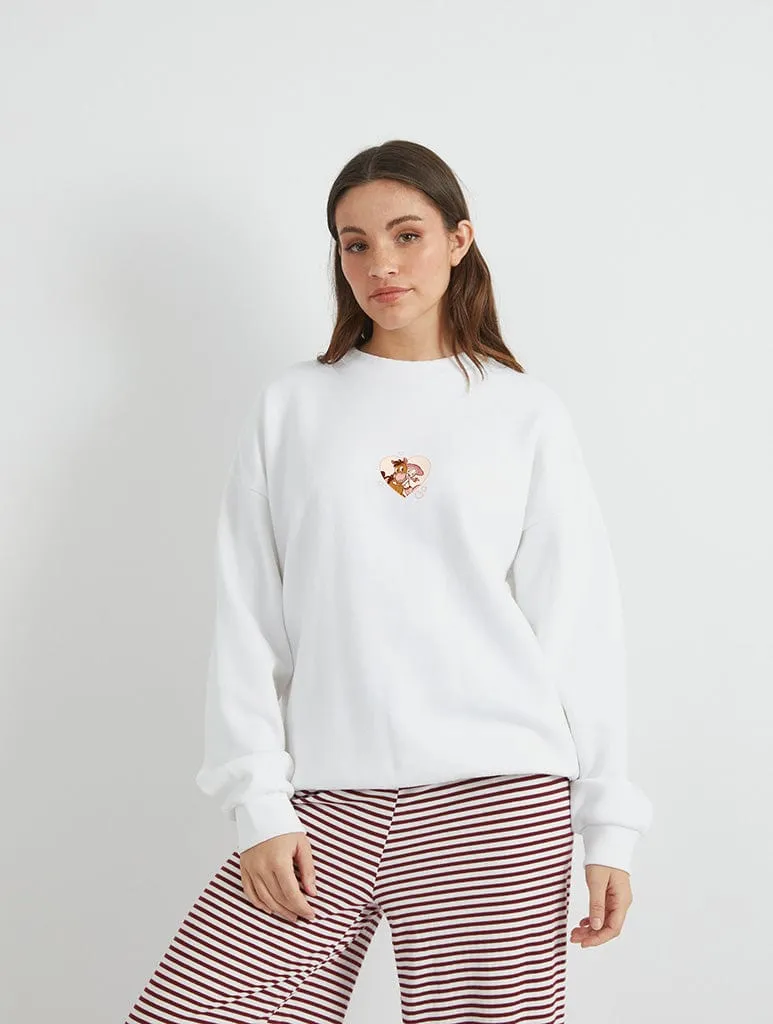 Disney Toy Story Jessie and Bullseye Giddy Up Sweatshirt In White sold by Skinnydip London product image thumbnail 2