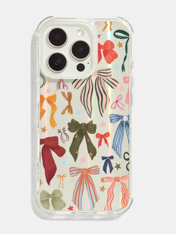 Kate Fox x Skinnydip Bows Holo Shock iPhone Case sold by Skinnydip London