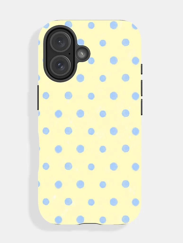Yellow And Blue Painted Polka Dot Ultra Protective iPhone Case sold by Skinnydip London