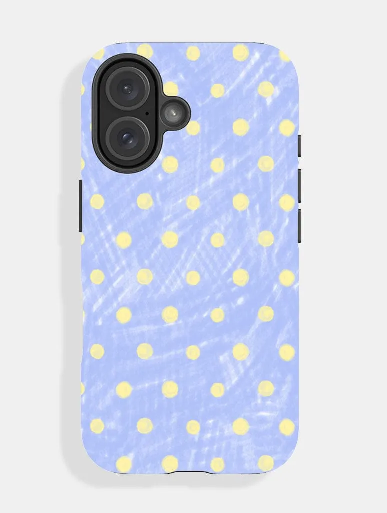 Blue And Yellow Painted Polka Dot Ultra Protective iPhone Case sold by Skinnydip London