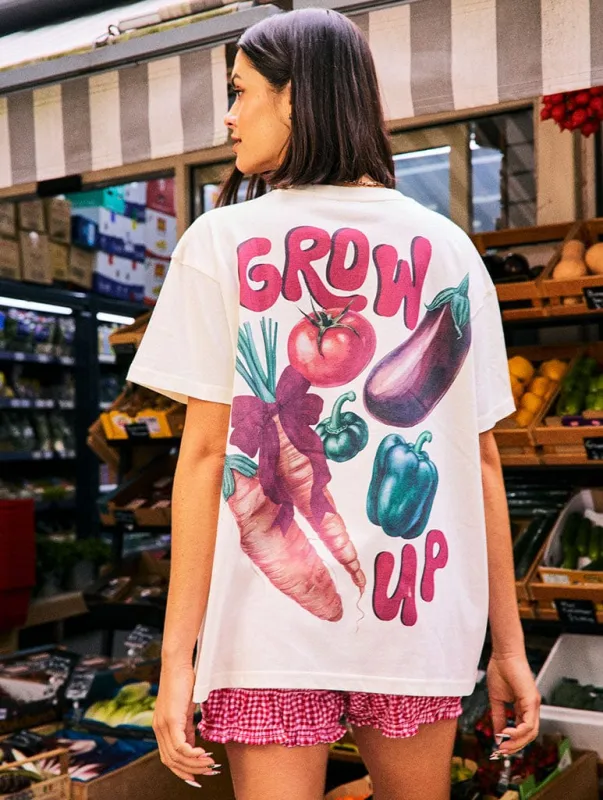 Grow Up Vegetable T-Shirt sold by Skinnydip London