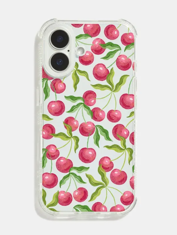 Wild Cherries Shock iPhone Case sold by Skinnydip London
