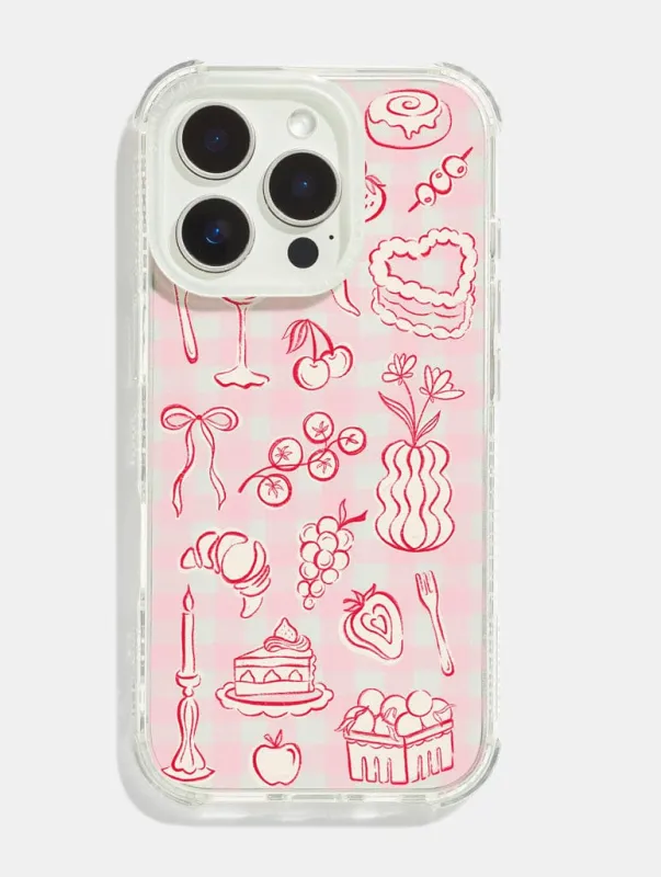 Gingham Foodie Shock iPhone Case sold by Skinnydip London