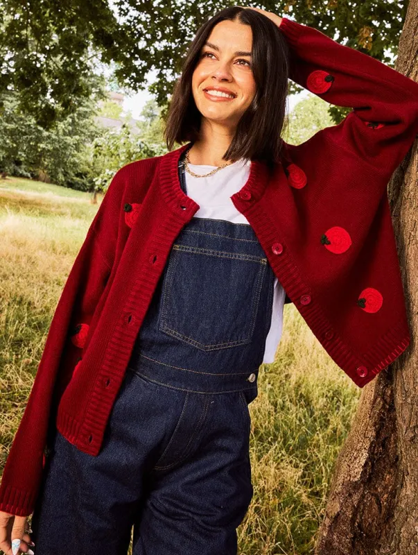Applique Tomato Cardigan sold by Skinnydip London