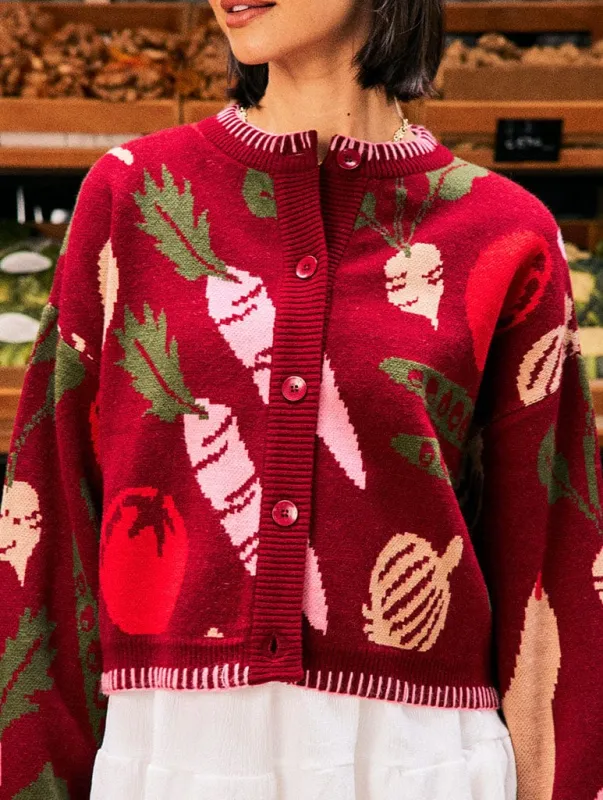 Vegetable Knitted Cardigan made by Skinnydip London