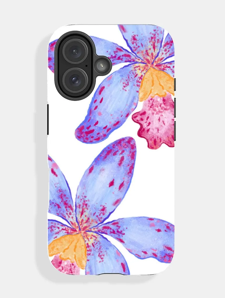 Blue Tropical Flower Ultra Protective iPhone Case sold by Skinnydip London