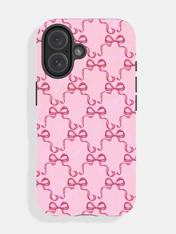 Burgundy Watercolour Bow Ultra Protective iPhone Case sold by Skinnydip London