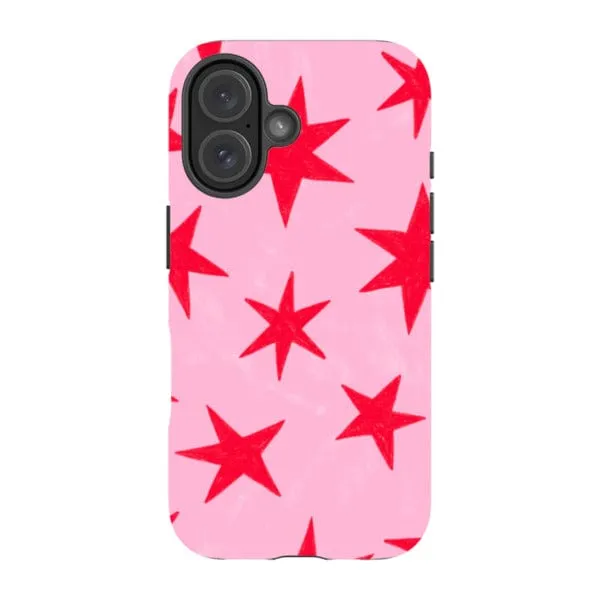 Pink & Red Stars Ultra Protective iPhone Case sold by Skinnydip London
