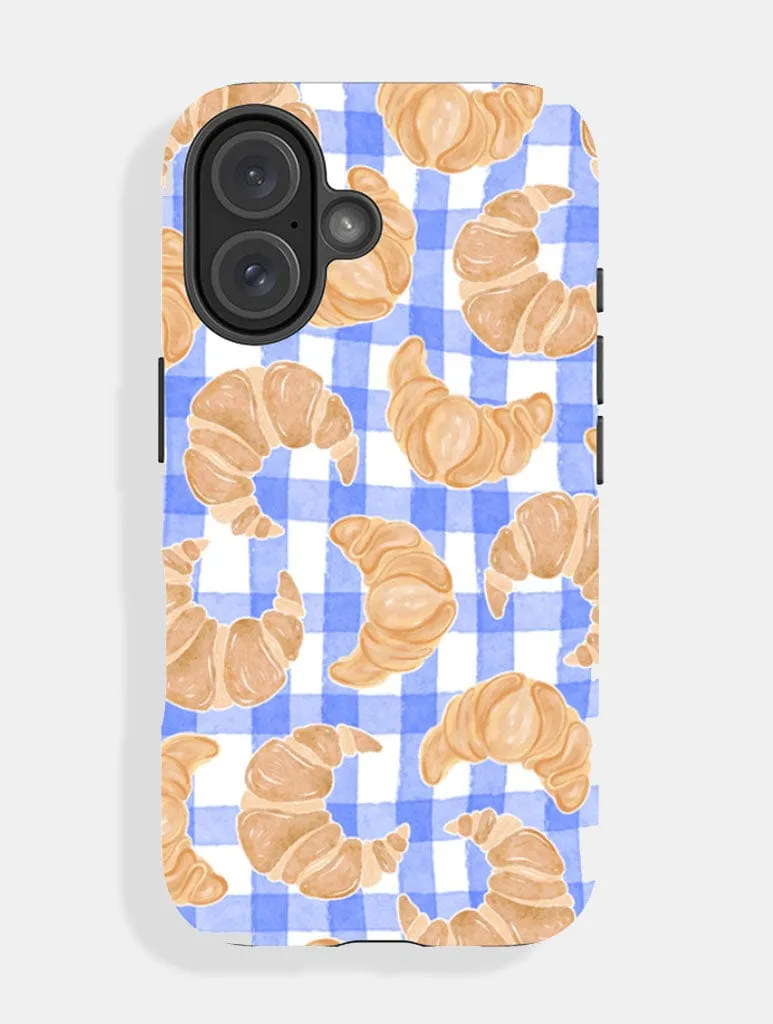 Croissant Gingham Ultra Protective iPhone Case sold by Skinnydip London