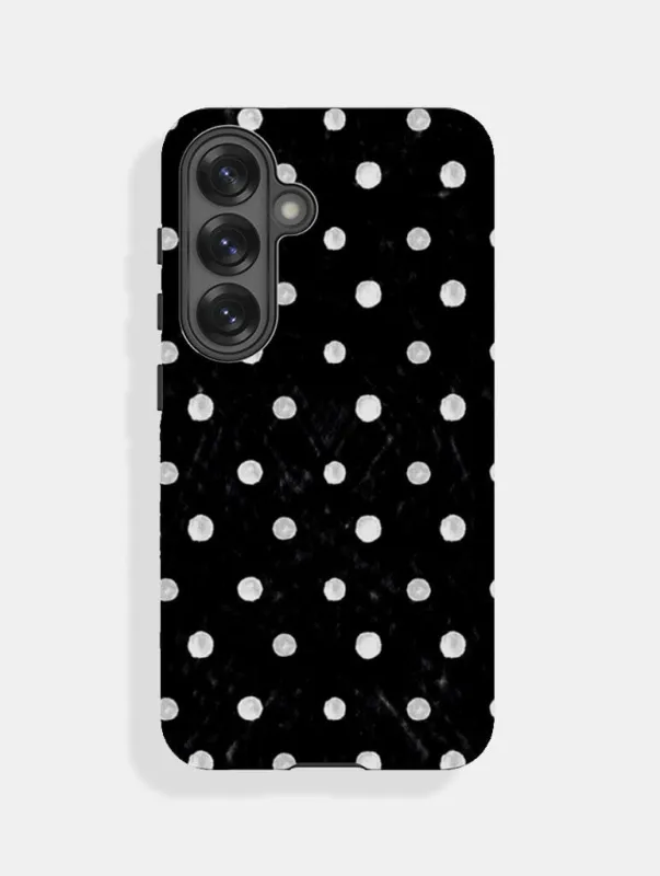 Black And White Painted Polka Dot Ultra Protective Samsung Case sold by Skinnydip London