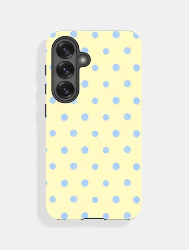 Yellow And Blue Painted Polka Dot Ultra Protective Samsung Case sold by Skinnydip London