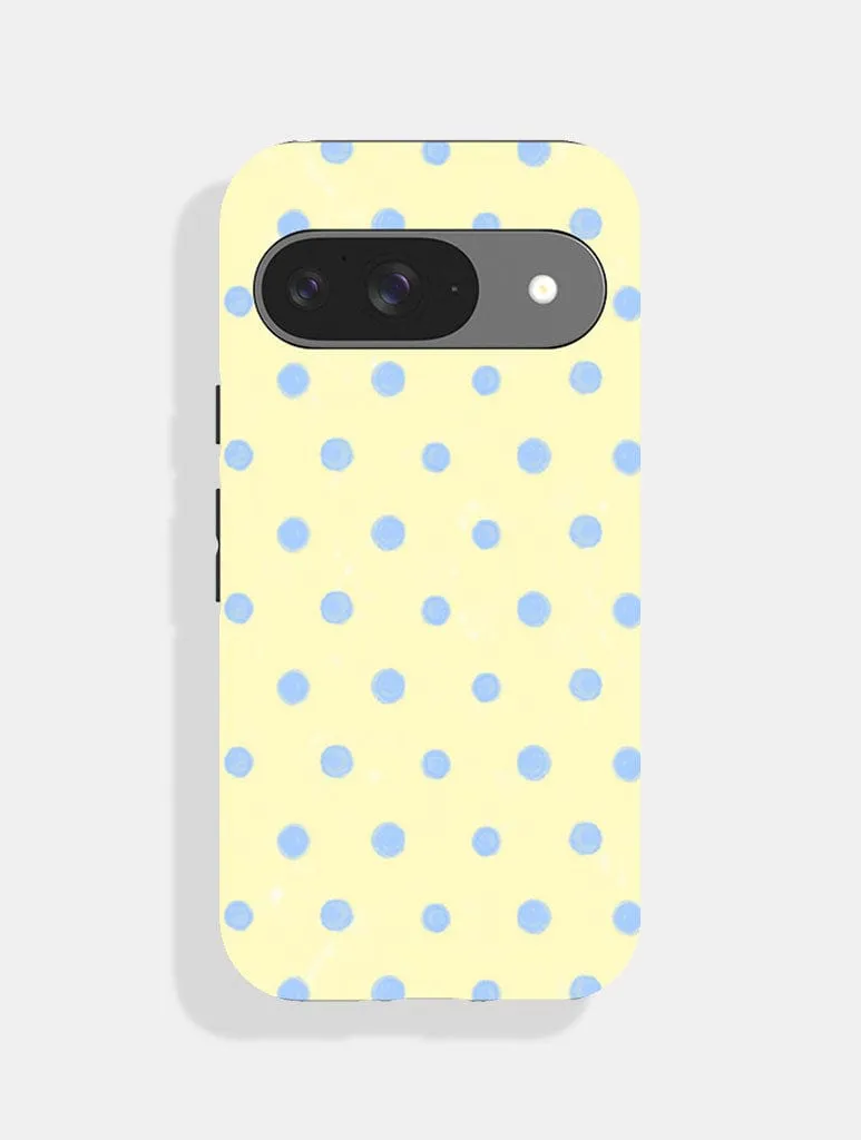 Yellow And Blue Painted Polka Dot Ultra Protective Google Pixel Case sold by Skinnydip London