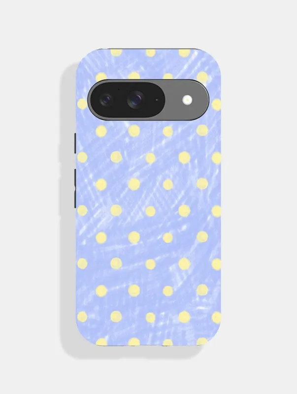 Blue And Yellow Painted Polka Dot Ultra Protective Google Pixel Case sold by Skinnydip London