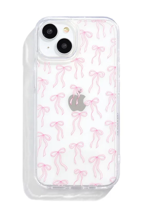 Pink Ribbon Bow iPhone Case sold by Skinnydip London