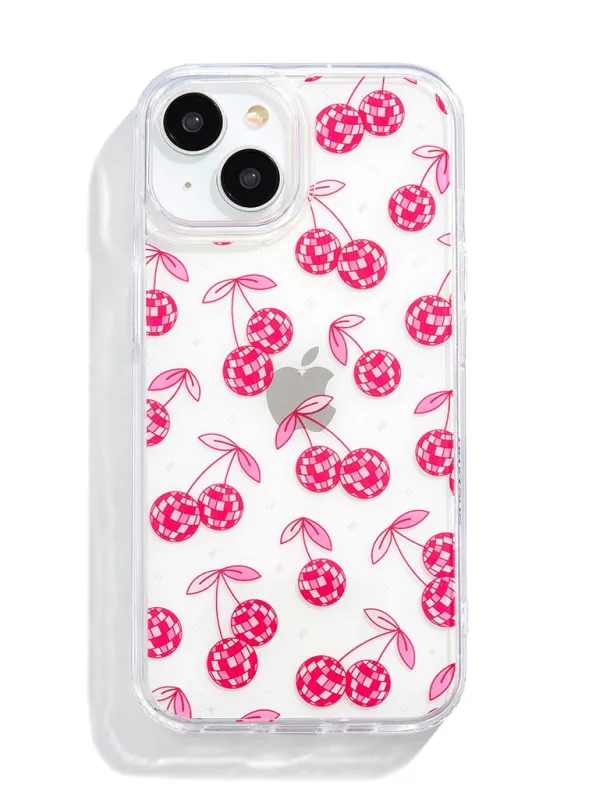 Disco Cherries iPhone Case in Pink sold by Skinnydip London