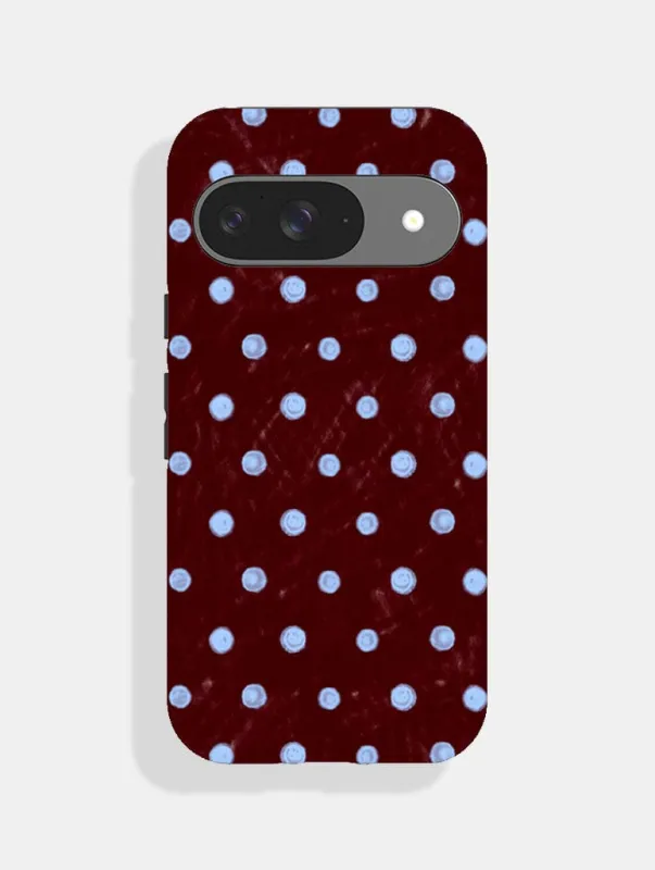 Blue And Brown Painted Polka Dot Ultra Protective Google Pixel Case sold by Skinnydip London